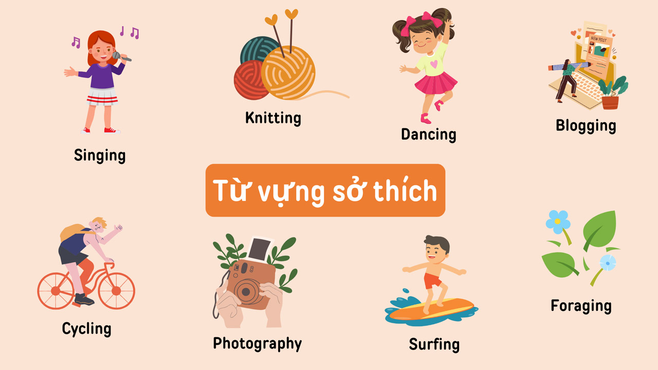 Từ vựng tiếng Anh chủ đề Sở thích 