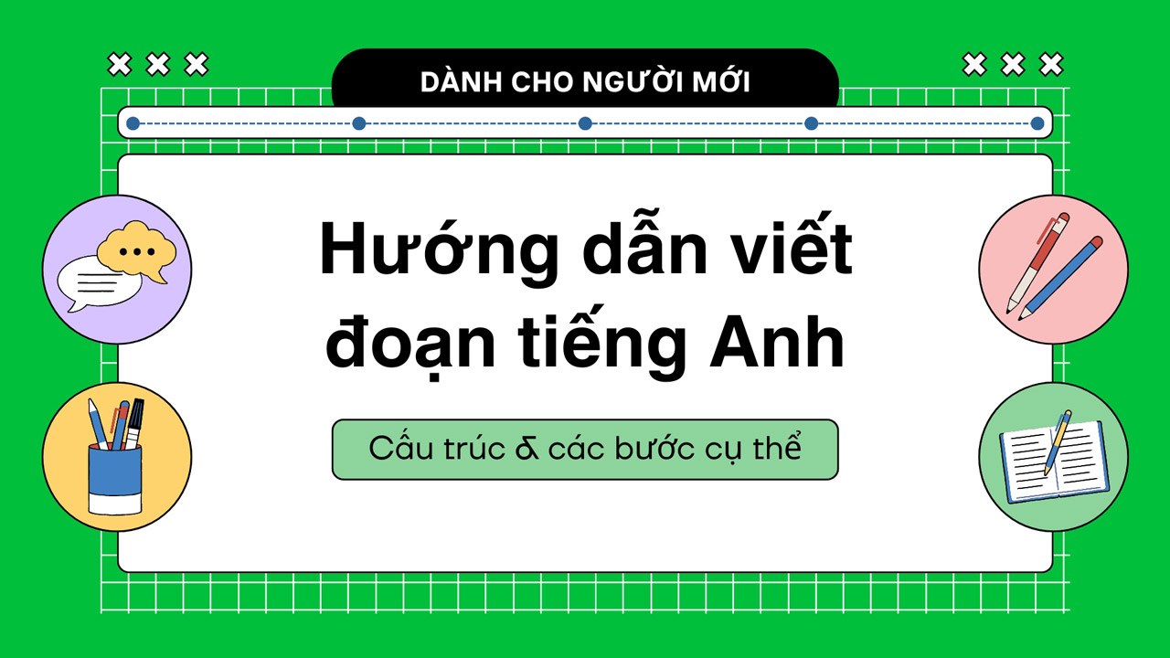 Hướng dẫn viết đoạn tiếng Anh cụ thể cho người mới